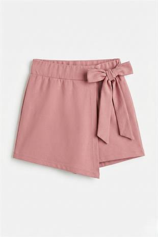 Bağcıklı %100 Pamuk Penye Şort Etek