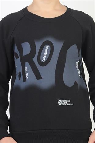 Baskılı Erkek Çocuk Sweatshirt