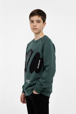 Baskılı Erkek Çocuk Sweatshirt