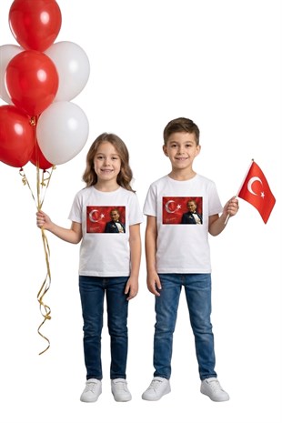 Bayrak Atatürk Baskılı Tshirtler