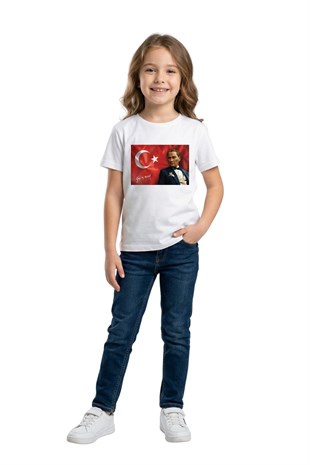 Bayrak Atatürk Baskılı Tshirtler