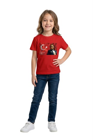 Bayrak Atatürk Baskılı Unisex Tshirtler