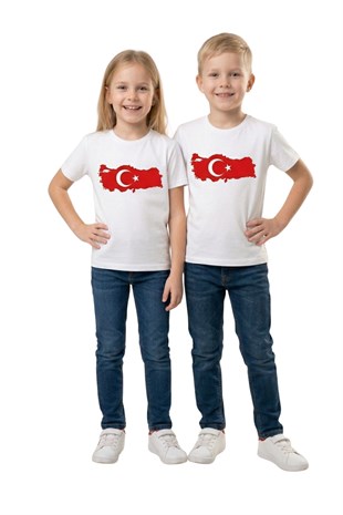 Bayrak Atatürk Baskılı Unisex Tshirtler