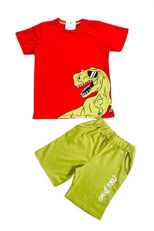 Dinozor Baskı Erkek Çocuk Takım