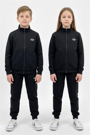 Fermuarlı Cepli Çocuk Unisex Eşofman Takımı