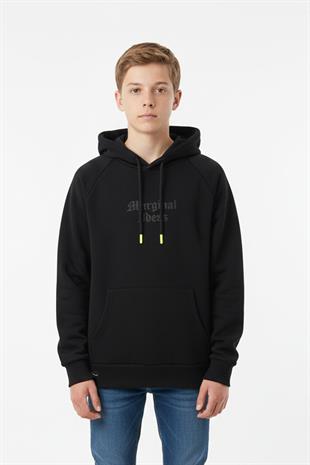 Kapşonlu Baskılı Erkek Çocuk Sweatshirt