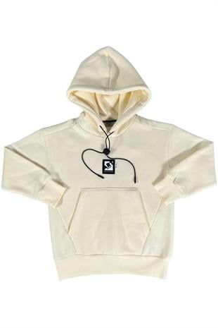 Kapüşonlu Art Baskılı Kanguru Cepli Kız Çocuk Sweatshirt