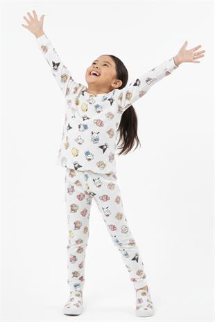 Kız Çocuk Sevimli Karakterli Mevsimlik Rahat Pijama Takımı