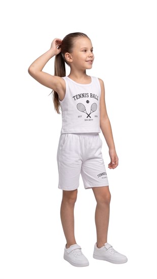Kız takım Çocuk Sıfır Kol Tennis baskılı Kız Takım 