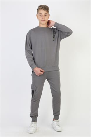 Mevsimlik Respect Baskılı 2 İplik %100 Pamuk 2 İplik Uzun Kollu Erkek Çocuk Sweatshirt