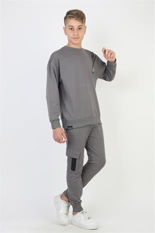Mevsimlik Respect Baskılı 2 İplik %100 Pamuk 2 İplik Uzun Kollu Erkek Çocuk Sweatshirt