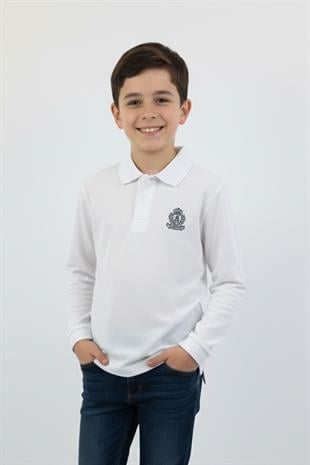 Polo Yaka Basic Erkek Çocuk Sweatshirt