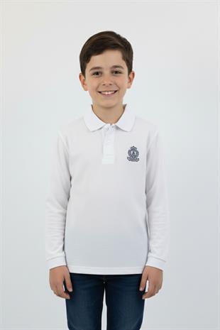 Polo Yaka Basic Erkek Çocuk Sweatshirt