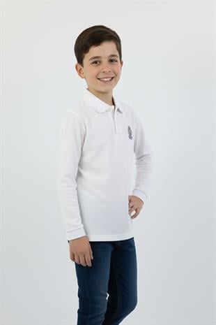 Polo Yaka Basic Erkek Çocuk Sweatshirt