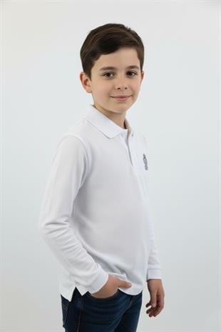 Polo Yaka Basic Erkek Çocuk Sweatshirt
