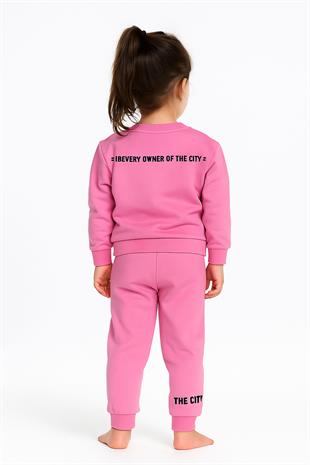 The CITY Baskılı Pamuk 2 İplik Mevsimlik Unisex Çocuk Takım