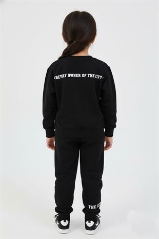 The CITY Baskılı Pamuk 2 İplik Mevsimlik Unisex Çocuk Takım