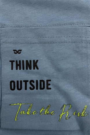 Think Outside Baskılı Pamuk Erkek Çocuk Tişört