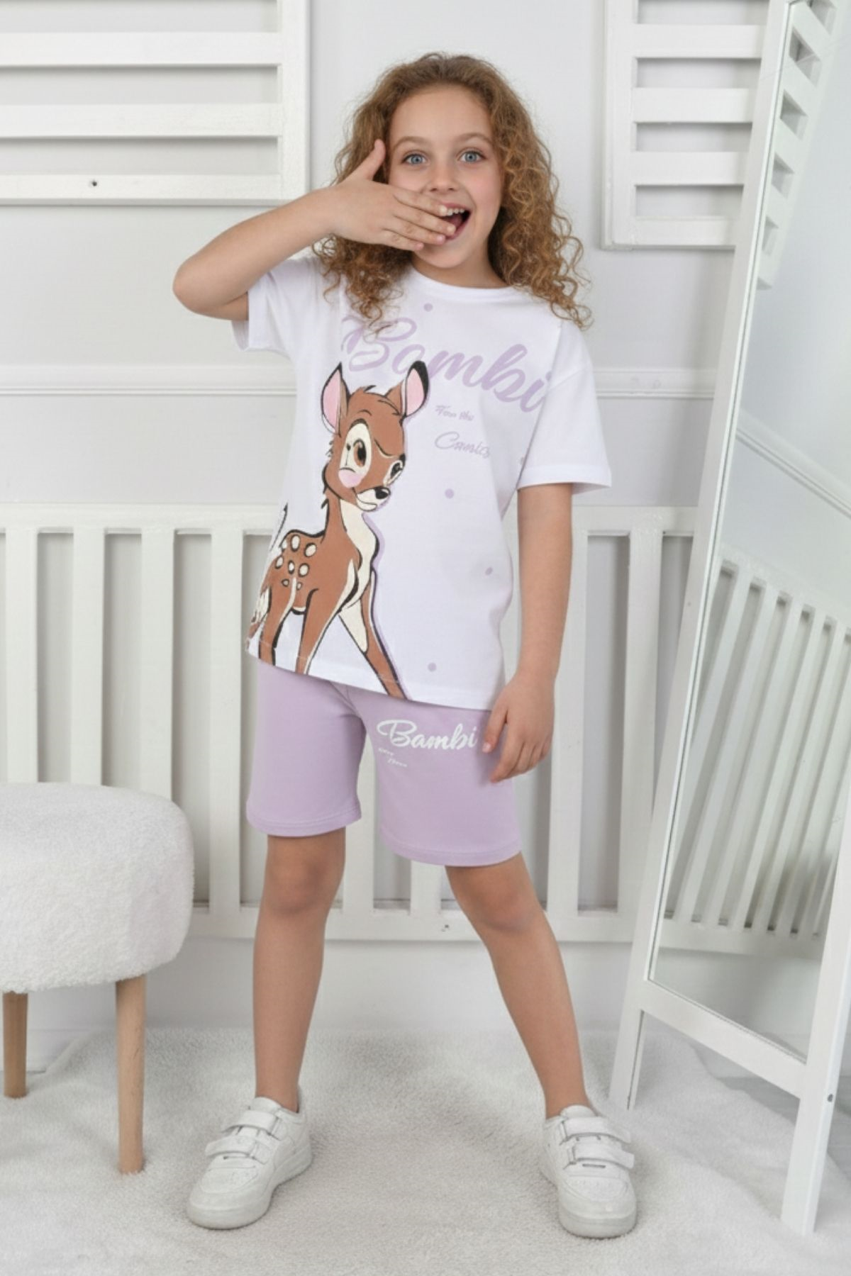 Bambi Baskı Kız Çocuk Takım
