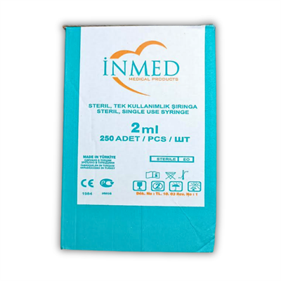İnmed 2 ML Yeşil Uzun Uç  3p Enjektör