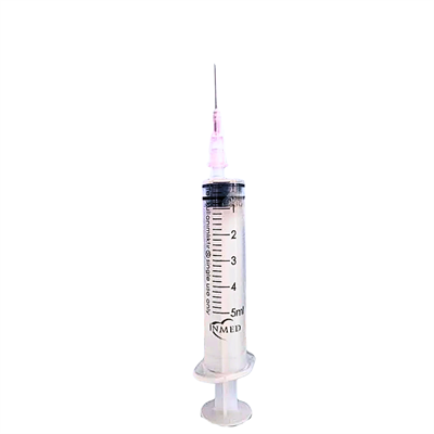 İnmed 5 ML Kısa Pembe Uç 3p  İğnelı Şırınga