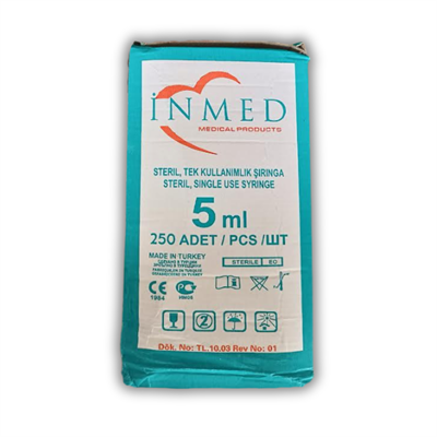 İnmed 5 ML Kısa Yeşil Uç 3p  İğnelı Şırınga