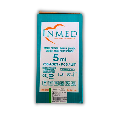 İnmed 5 ML Siyah Uç 3p  Enjektör