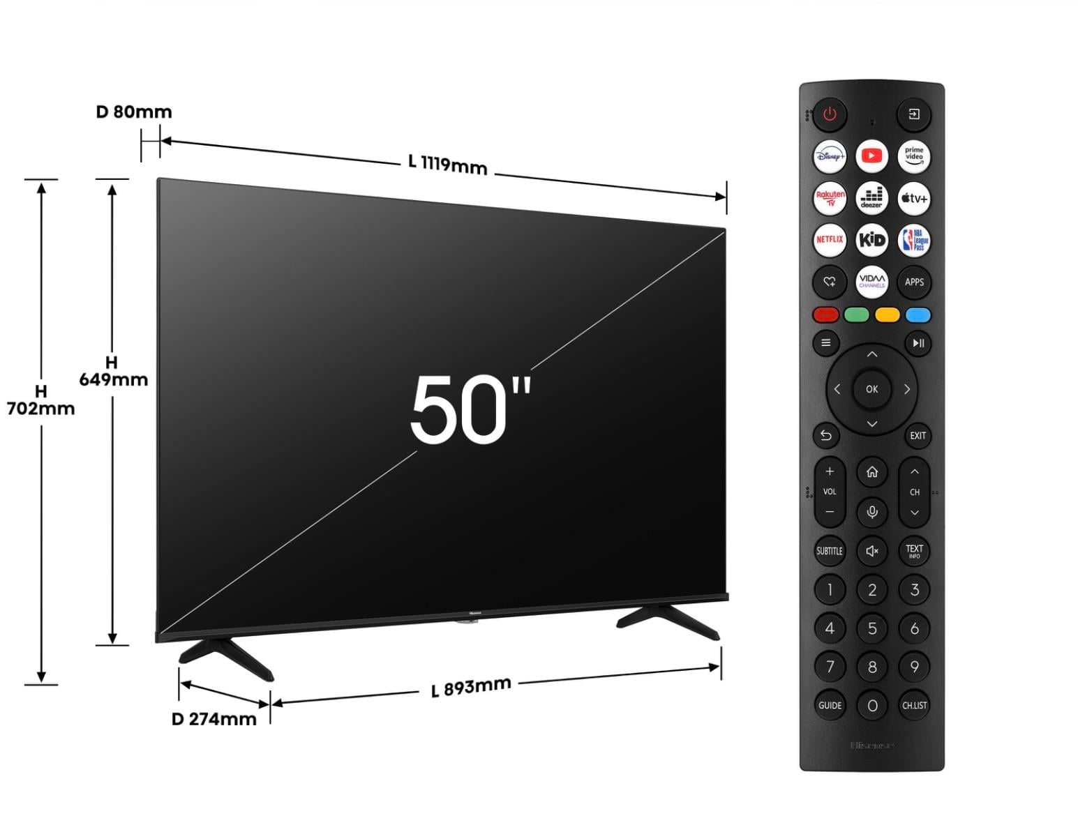 Kıbrıs Hisense HISENSE 50E7NQ 50