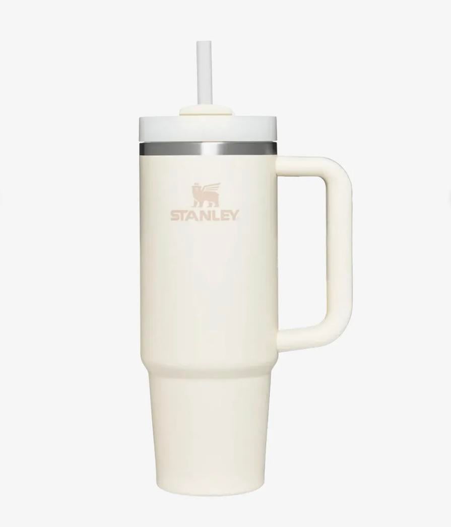 Kıbrıs Stanley Stanley 10-10827-891 Quencher H2.O 0.89L Paslanmaz Çelik Termos Bardak - Cream 2.0