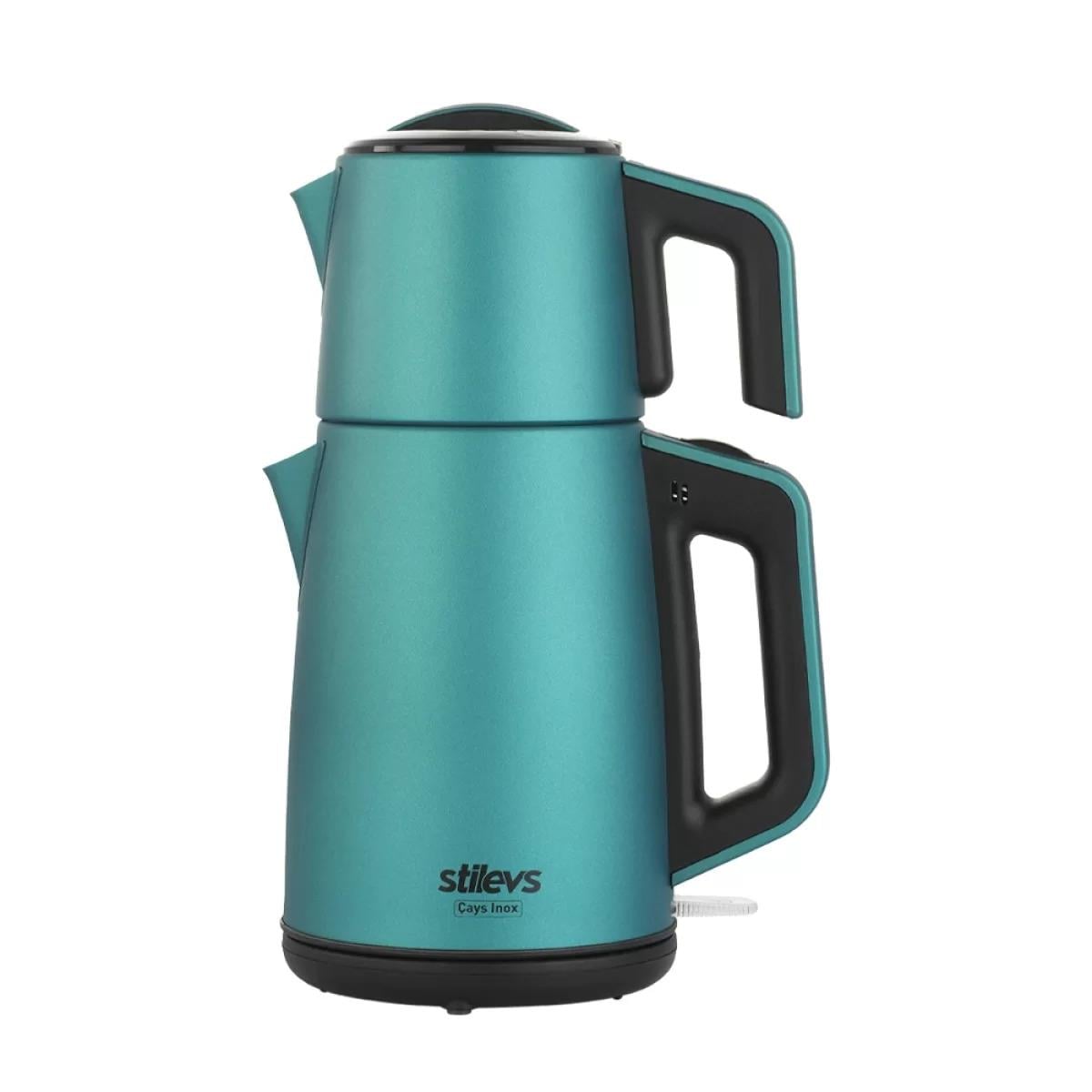 Kıbrıs Stilevs STİLEVS ÇAYS INOX ÇELİK ÇAY MAKİNESİ - SEDEFLİ MAVİ