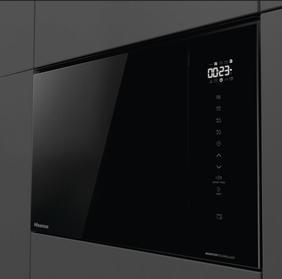 Kıbrıs Hisense Hisense BIM325GI63DBG – 25 L Ankastre Mikrodalga Fırın + Grill