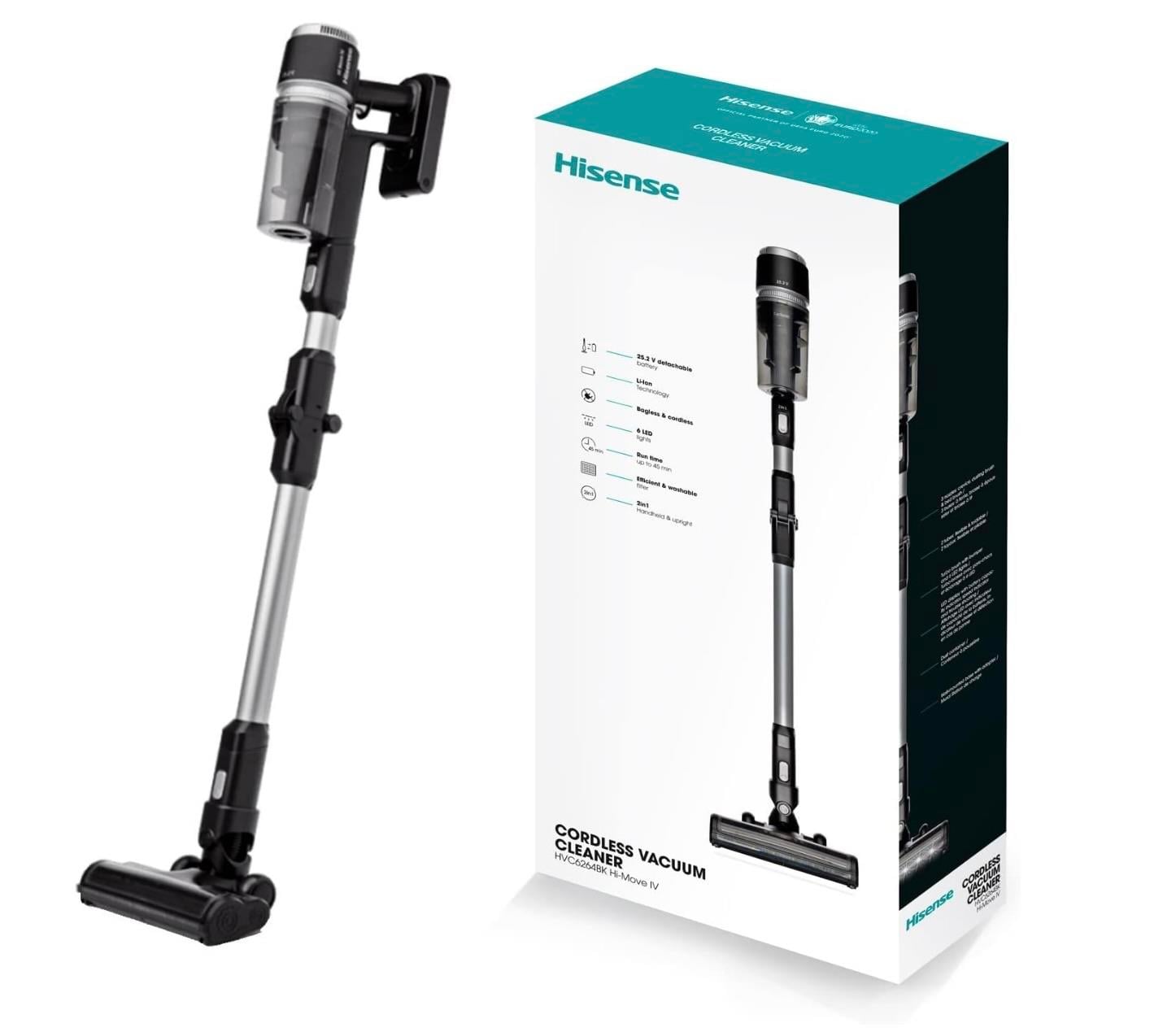 Kıbrıs Hisense Hisense HVC6264BK Kablosuz Elektrikli Dikey Süpürge (Hi‑Move IV)