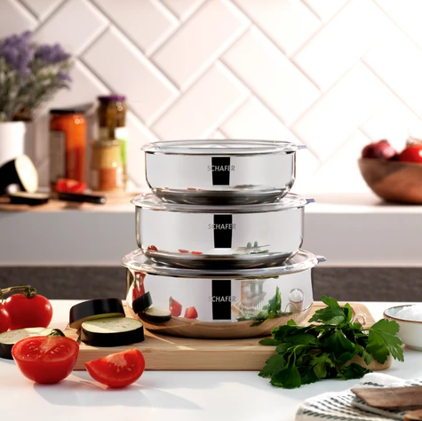 Kıbrıs Schafer Schafer 05001-INX01 Çelik Saklama Kabı Seti - 6 Parça