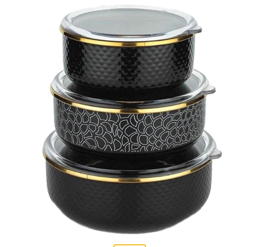Kıbrıs Schafer Schafer 05001-SIY02 Glaze Emaye Saklama Kabı Seti-Siyah