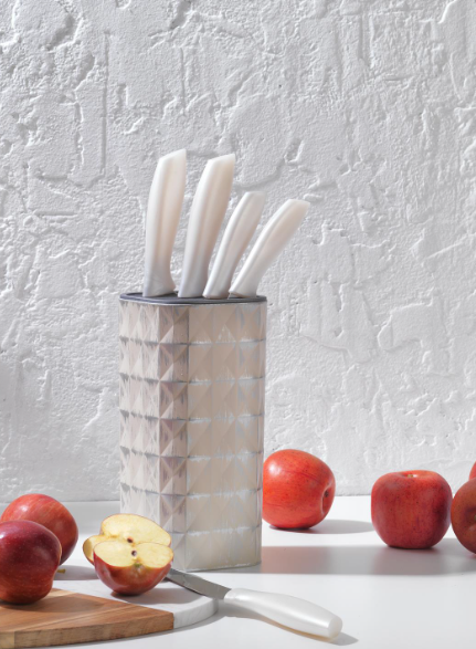 Kıbrıs Schafer SCHAFER 14005-BYZ01 Quick Chef Standlı Bıçak Seti-6 Parça-Beyaz01