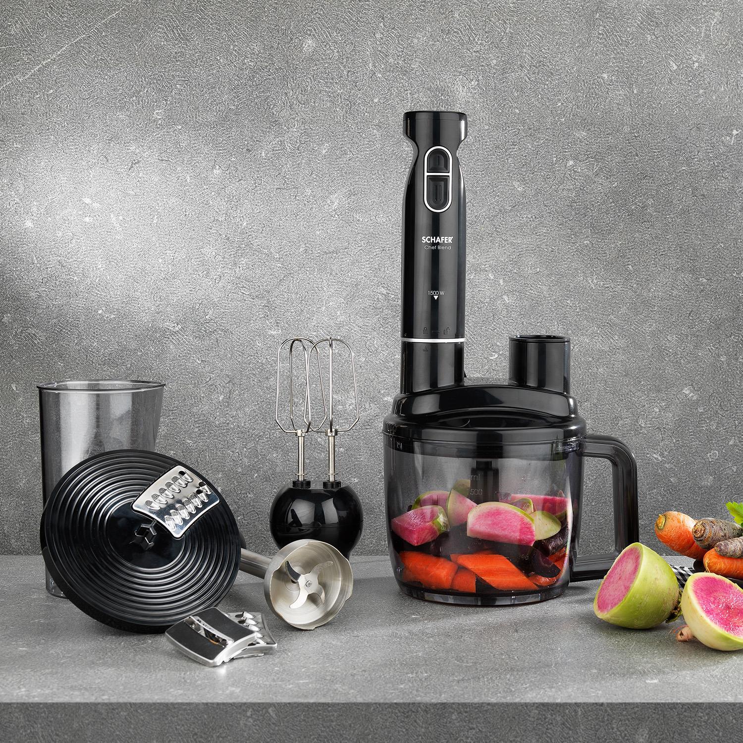 Kıbrıs Schafer Schafer Chef Blend 25025-SIY01 Mega Blender Set – Siyah/Gri