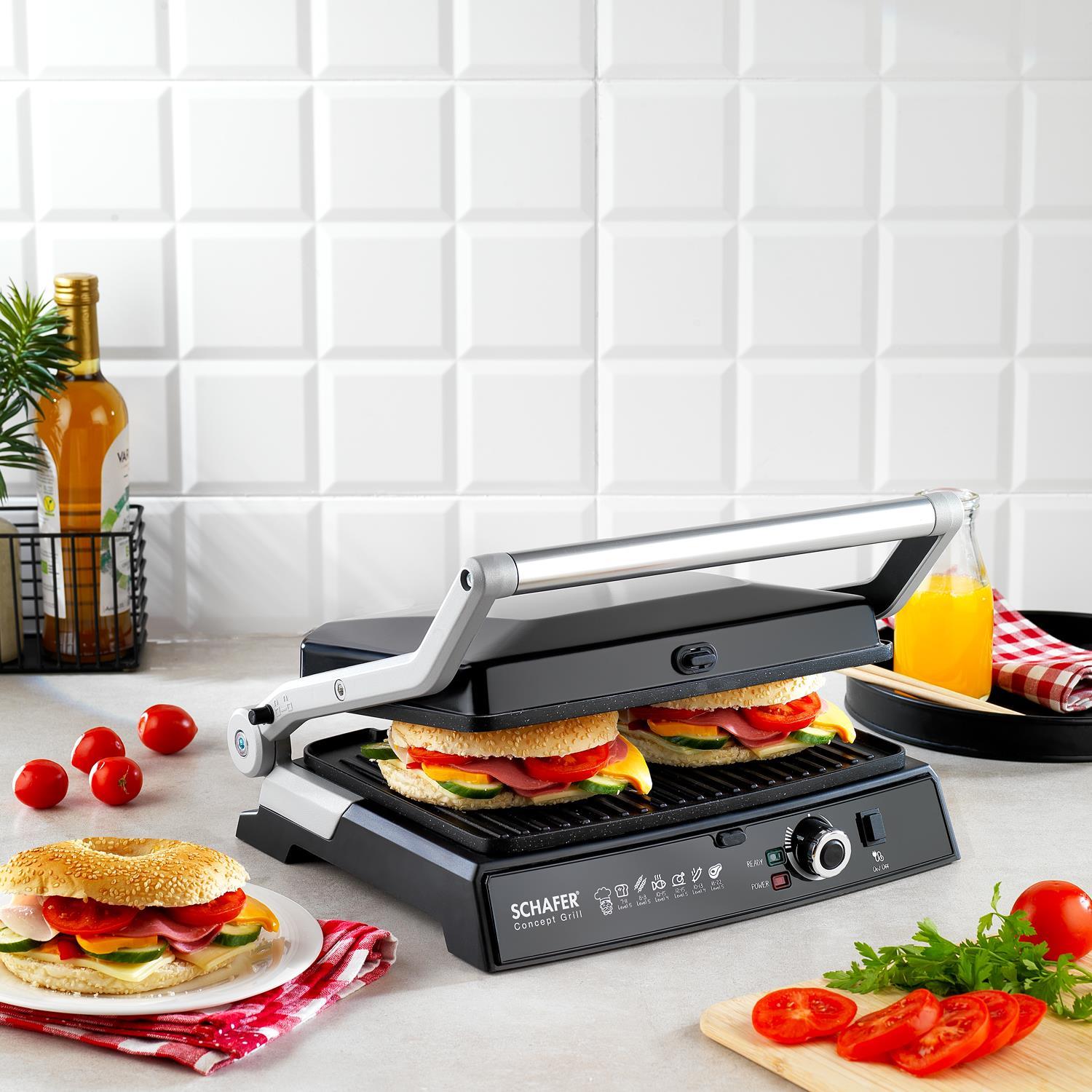 Kıbrıs Schafer Schafer Concept Grill 25007-SIY01 Tost Makinesi-Siyah