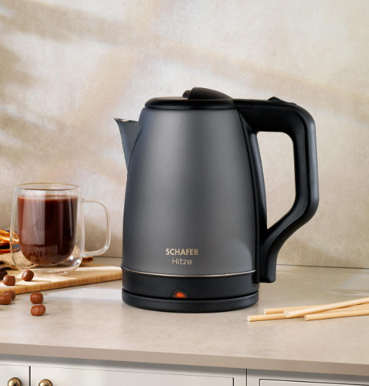Kıbrıs Schafer Schafer Hitze 25003-ANT01 Paslanmaz Çelik Su Isıtıcı (Kettle)-Antrasit