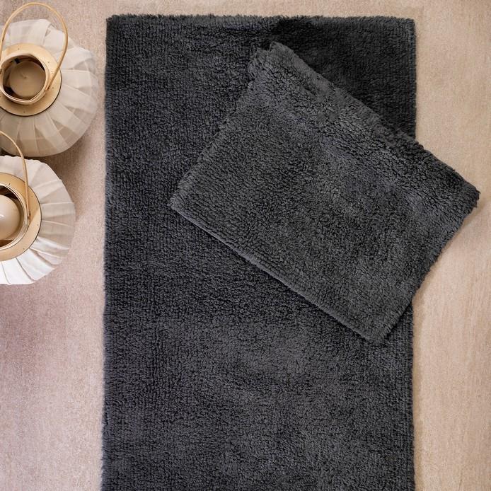 Kıbrıs Schafer Schafer Home Pia 2 li Peluş Banyo Paspası-Antrasit