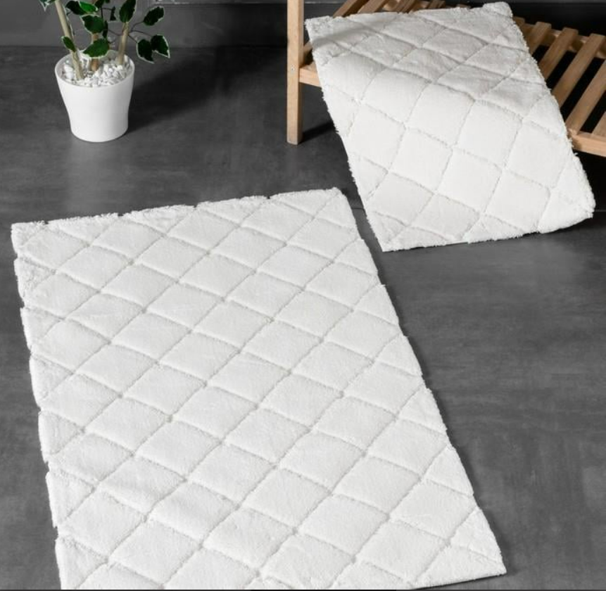 Kıbrıs Schafer Schafer Home Pia 2 li Peluş Banyo Paspası-Krem