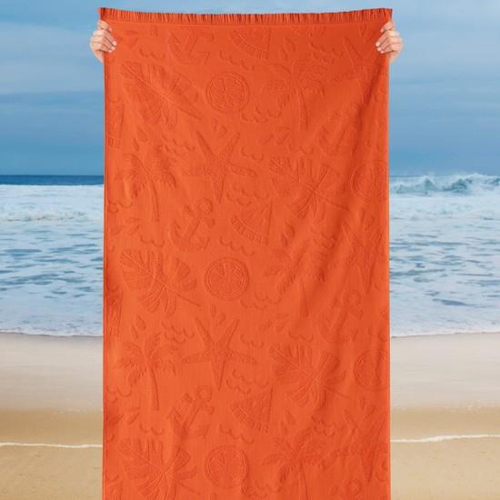 Kıbrıs Schafer Schafer Home Stripe Plaj Havlu 75x150 Cm-Turuncu