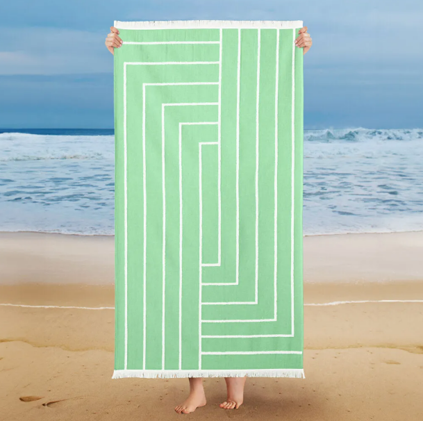 Kıbrıs Schafer Schafer Home Stripe Plaj Havlu 75x150 Cm-Yeşil