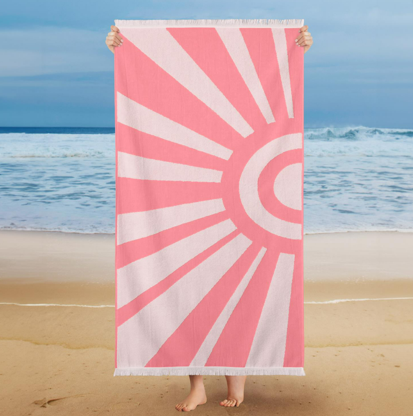 Kıbrıs Schafer Schafer Home Sun Plaj Havlu 75x150-Pembe