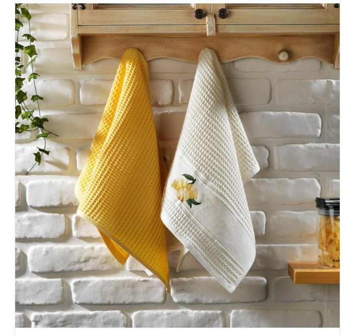 Kıbrıs Schafer SCHAFER  Lime 2'Li Kurulama Bezi 45X65 -Sarı