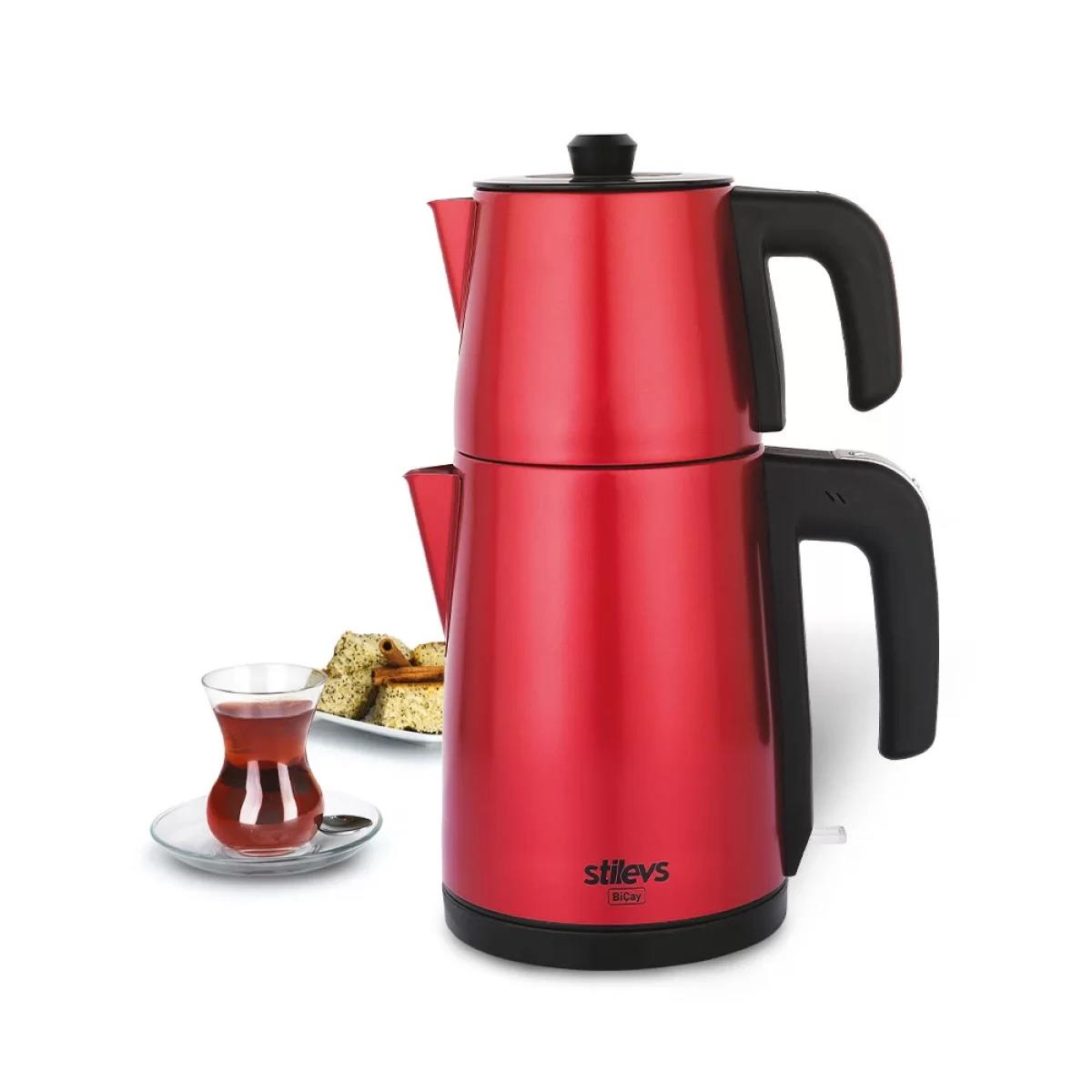 Kıbrıs Stilevs STİLEVS BİÇAY ÇELİK ÇAY MAKİNESİ İNOX - VİŞNE