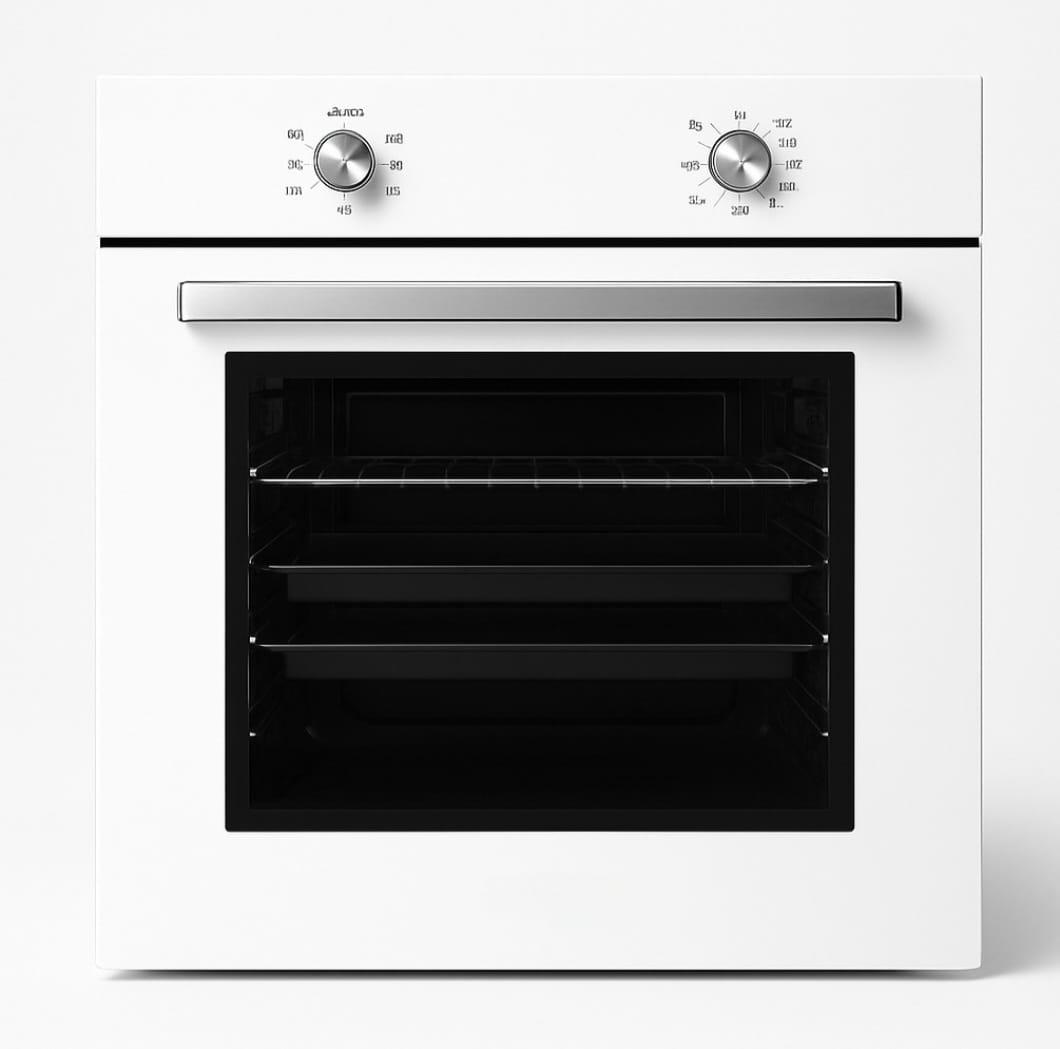 Kıbrıs Vision Visio VSN-VSF604 Beyaz Cam Statik Fırın 