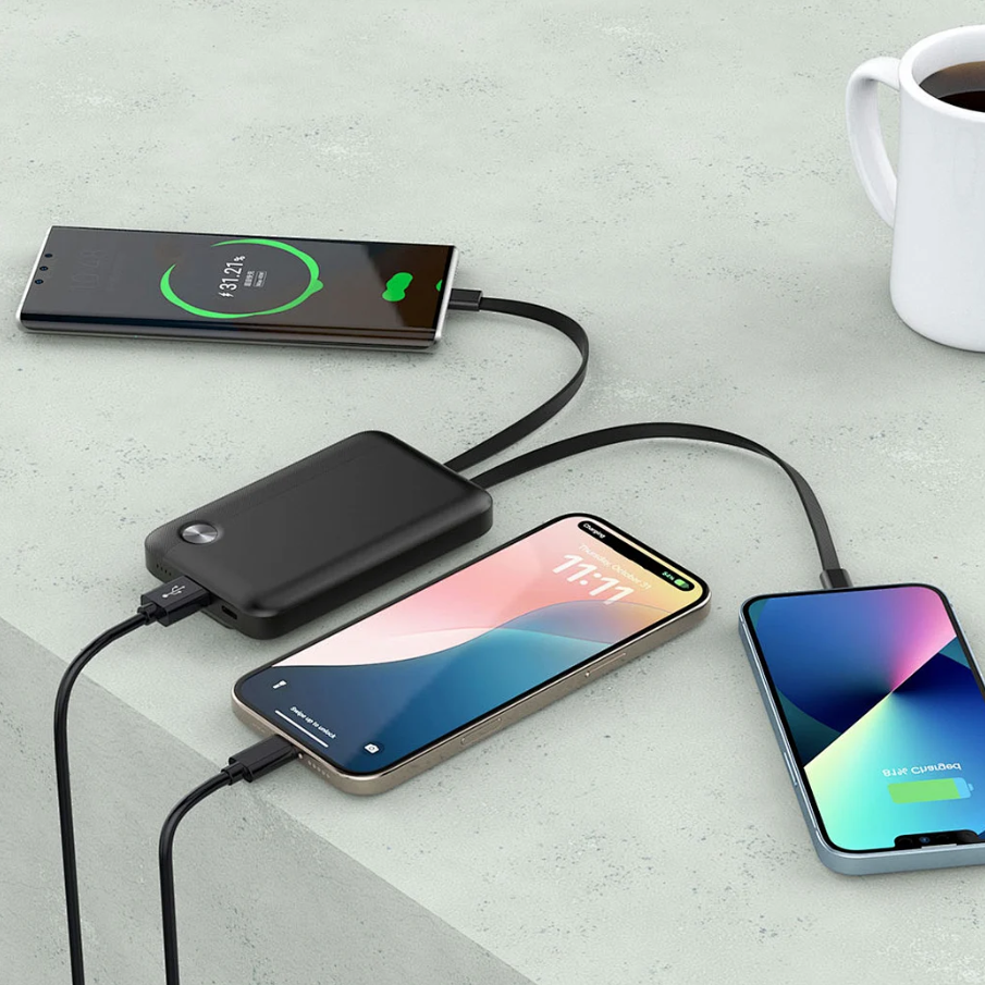Kıbrıs Wiwu WIWU P060 TYPE-C LIGHTNING ÇIKIŞLI TAŞINABİLİR 10000mah POWERBANK SİYAH