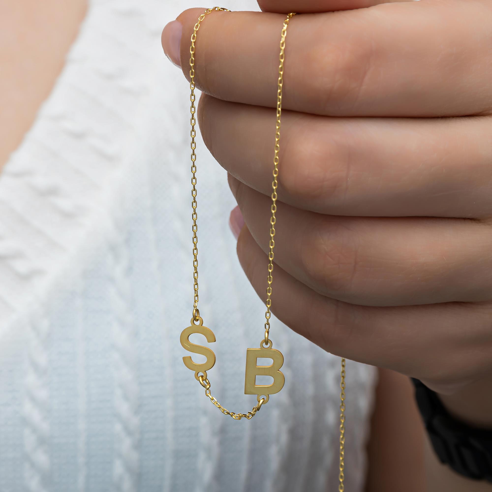 2 Harfli  925 Gümüş İsimli Kolye