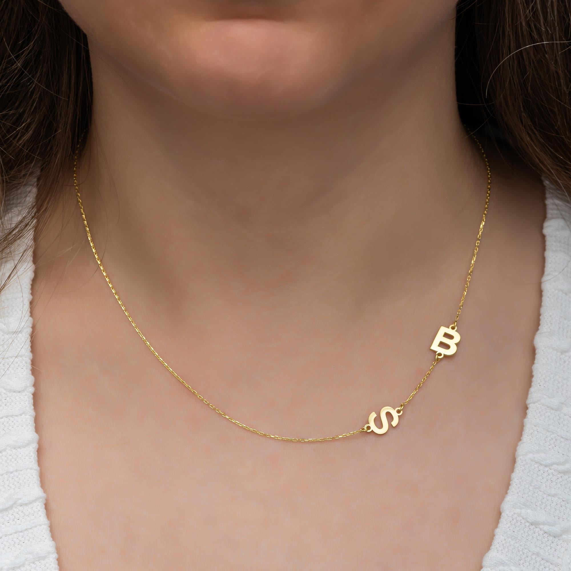 2 Harfli  925 Gümüş İsimli Kolye