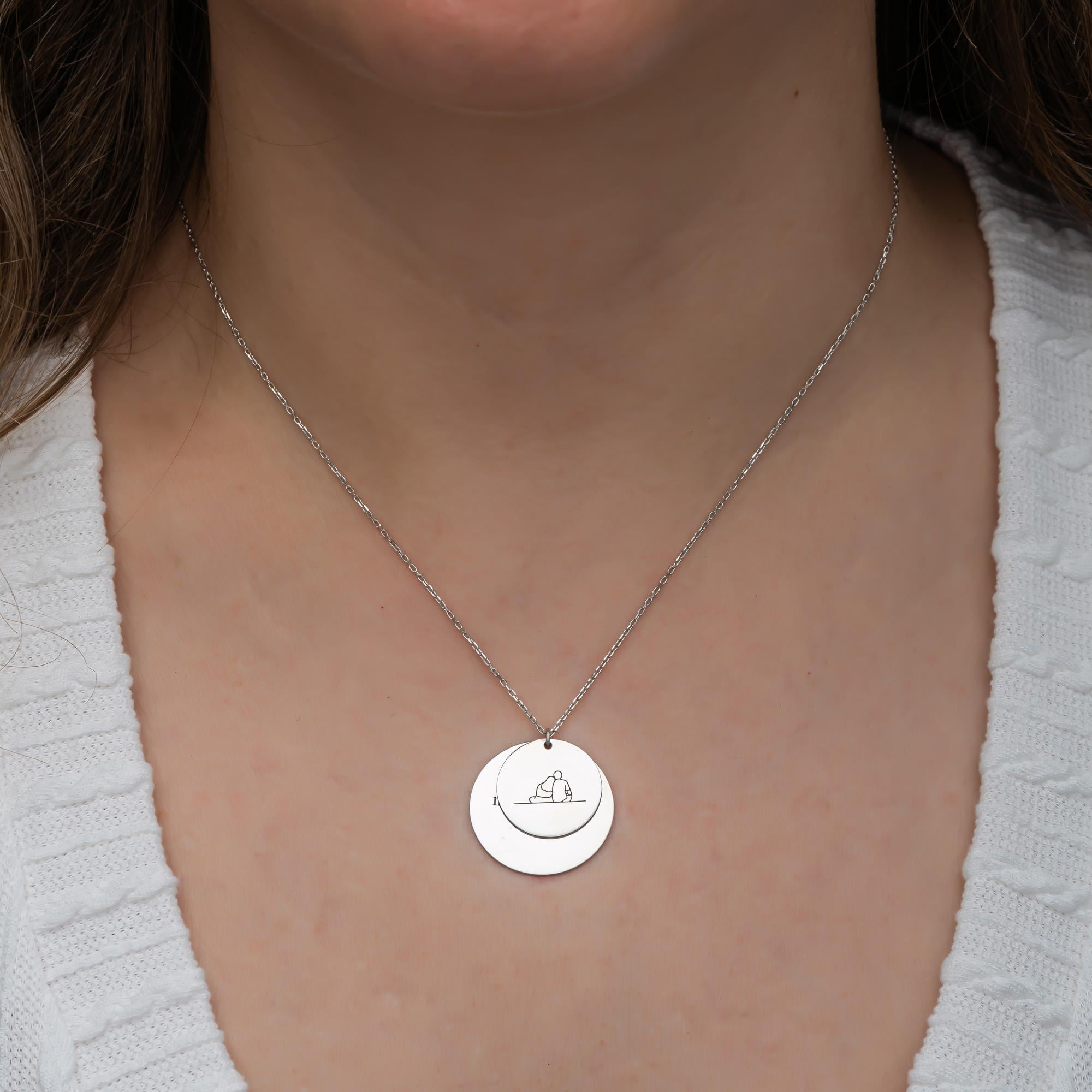 2 Plaka 925 Gümüş İsimli Kolye